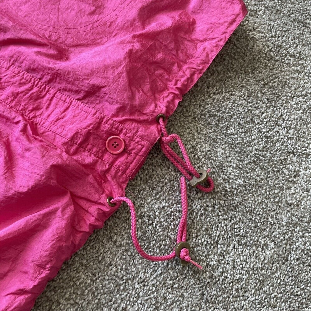 Vintage Windsor Bay Pink Windbreaker Jacket Womens One Size Fits All 80s Pockets - Picture 2 of 12